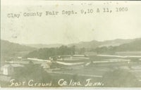 an old photo of a fairground